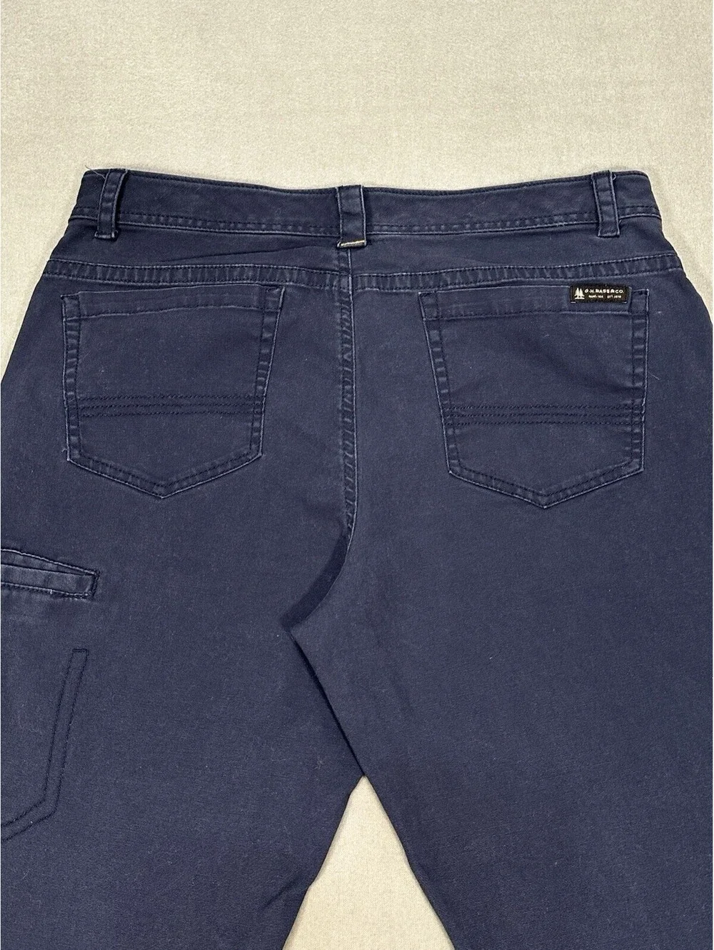 G.H. Bass & Co Men’s Navy Slim Fit Pants 33x28.5 Stretch Cotton Casual